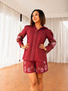 Amara Co-Ord Set (Burgundy)