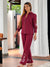 Aira Co-Ord Set (Burgundy)